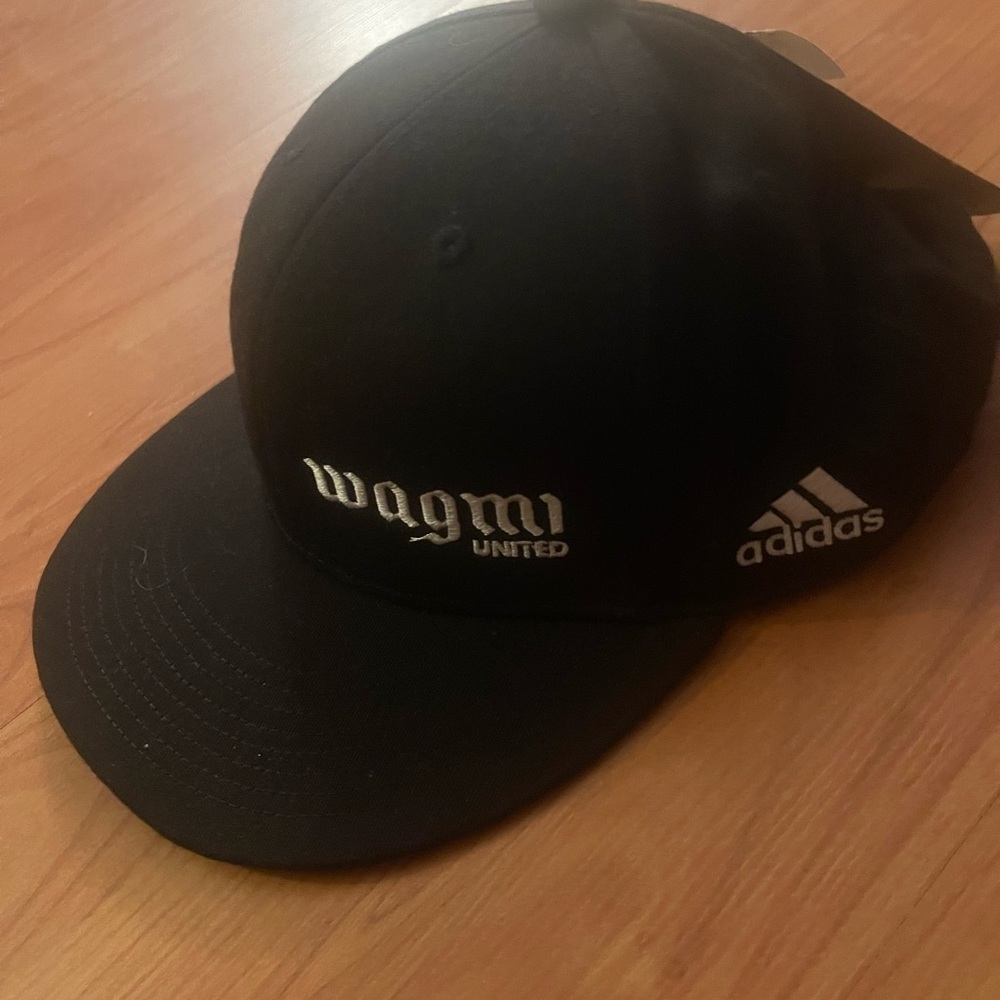 Wagmi United Hat Adult One Size Black Adidas Snapback Football Soccer NEW